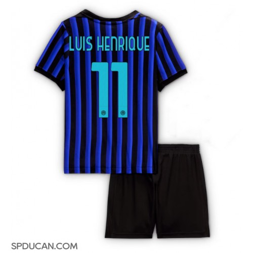 Dječji Nogometni Dres Inter Milan Luis Henrique #11 Domaci 2025-26 Kratak Rukav (+ Kratke hlače)